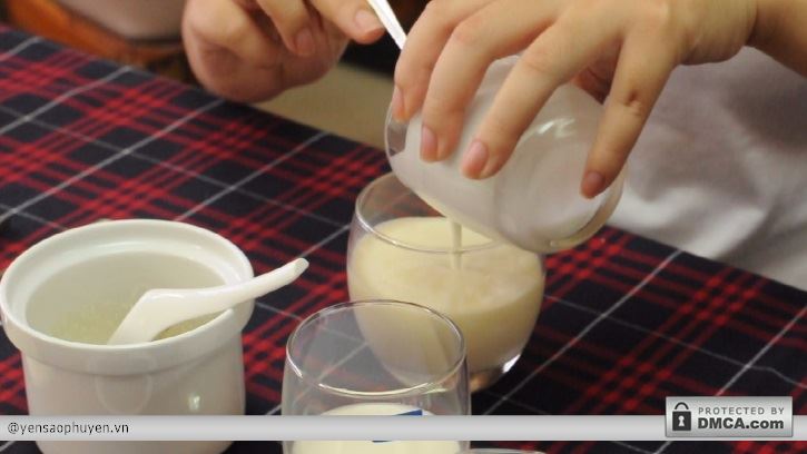 Sữa chua yến sào (Yaourt yến sào) bước 2